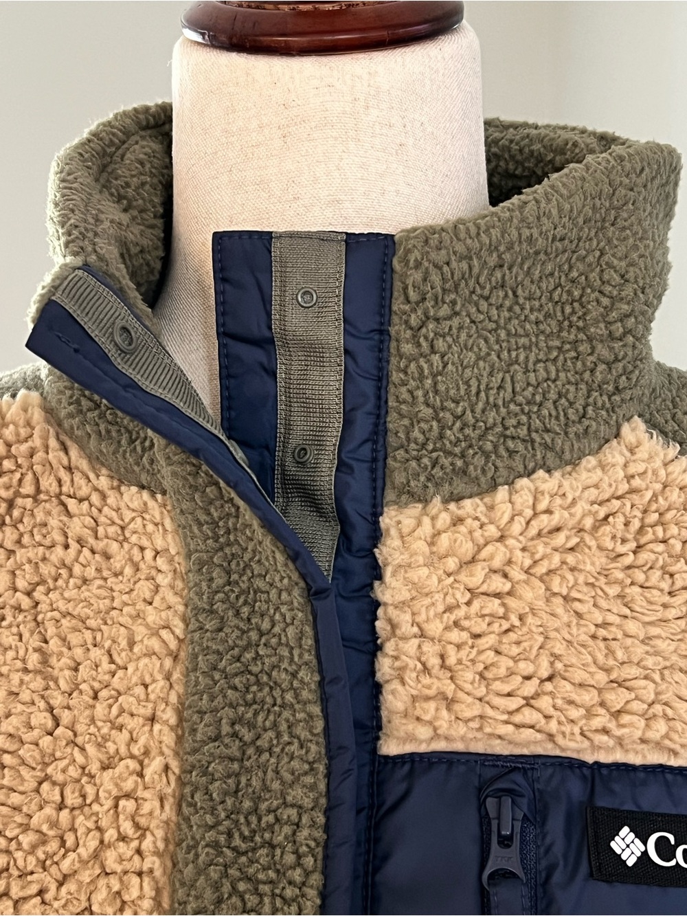 Columbia Lodge Sherpa Pullover Size Large 1/4 Snap - Picture 4 of 9